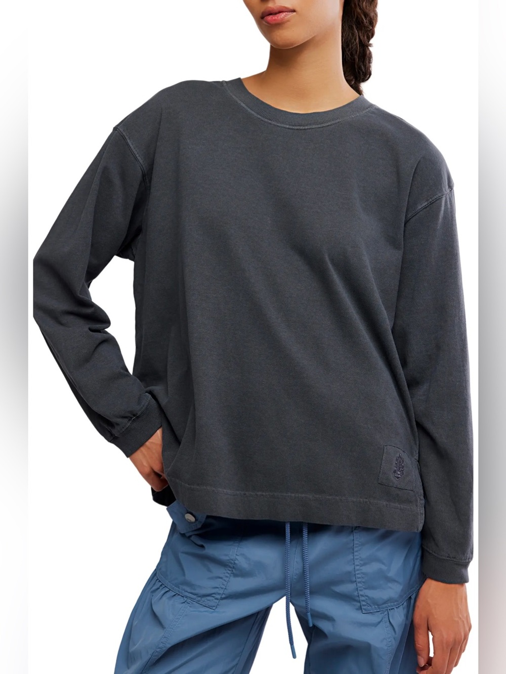 Free People Hustle Layer in Washed Black